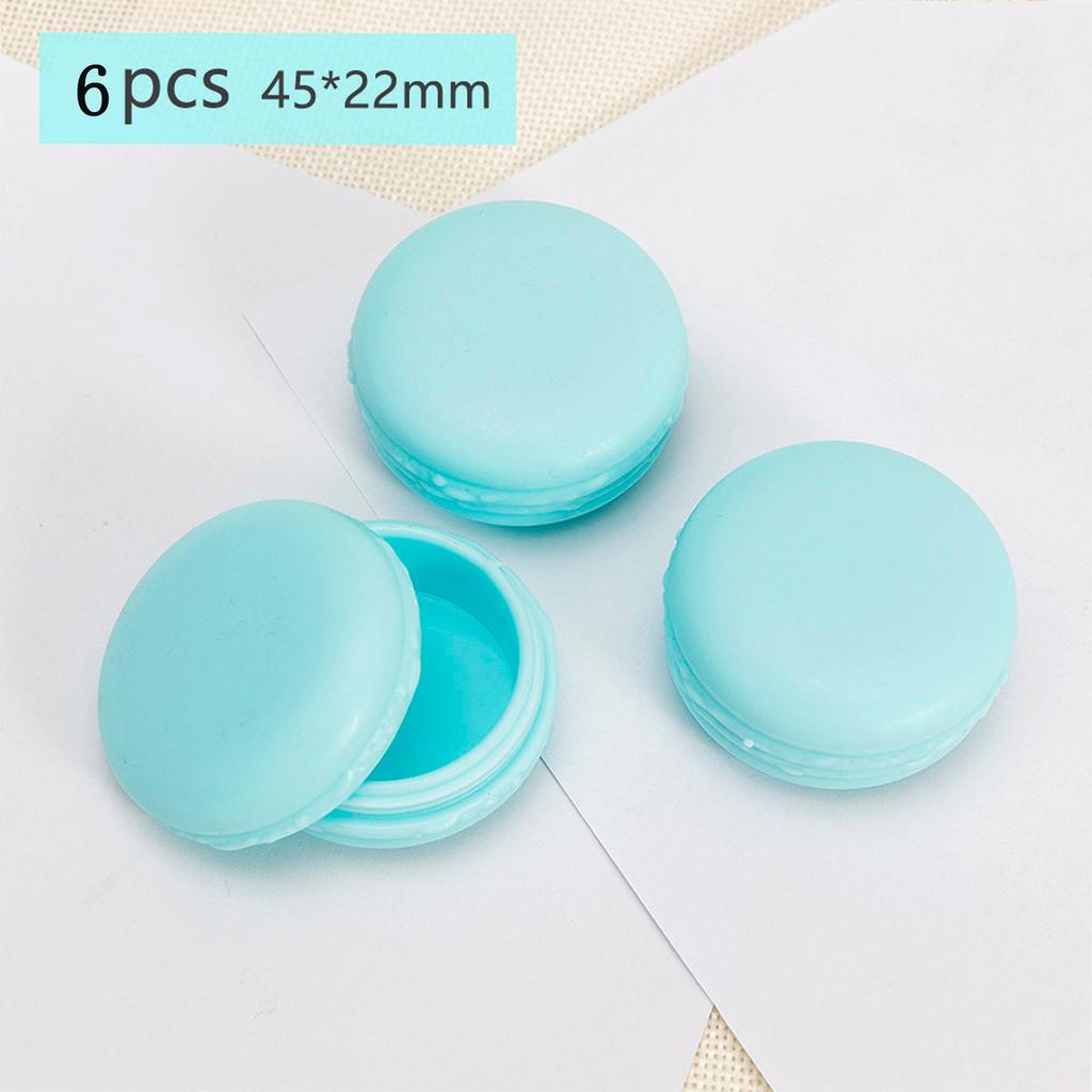 6PCS/Set Colors Jewelry Beads Organizer Box Mini Macaron Travel Rings Storage Lovely Candy Color Case Plastic