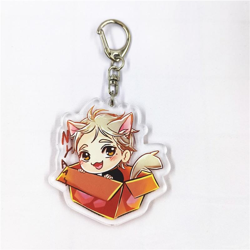 Haikyuu!! Double-Sided Keychain Pendant: Hinata, Kageyama, Kenma