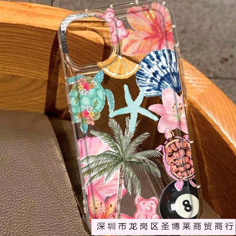 Coconut Turtle Suitable for Apple 16promax mobile phone case 15plus airbag 14 transparent 13 cartoon 12 Europe and America 11