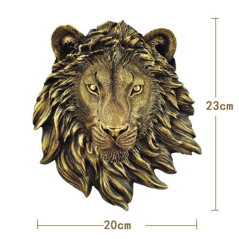 Copper-Plated Industrial Animal Wall Ornament - 3D Hanging Décor for Bar or KTV Background.