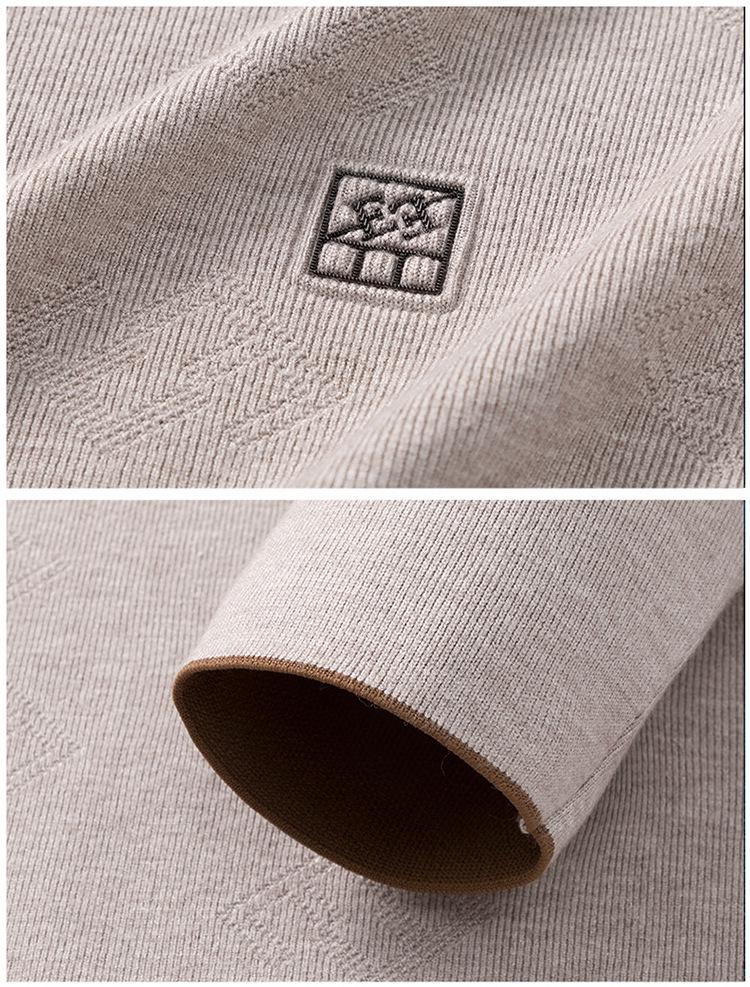 Maglione Jacquard da Uomo a Filo Fine - Collezione Autunno/Inverno 2025, Girocollo, Lavorazione a Maglia Comoda ed Elastica