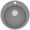 VidaXL Évier de Cuisine en Granit Bac Unique Rond Gris Décor de Cuisine Maison 142957