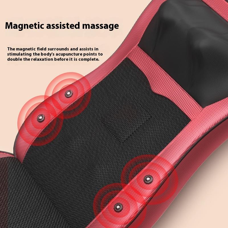 Cervical Spine Massage Pad Tool Neck Waist Full Body Vibration Shiatsu Heat Kneading Massage Chair Cushion for Home & Office Use