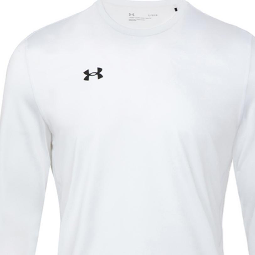 Under Armour Solid Slim Fit Casual Sports Crew Neck Long Sleeve T-Shirt Men Tops White 22600307-100