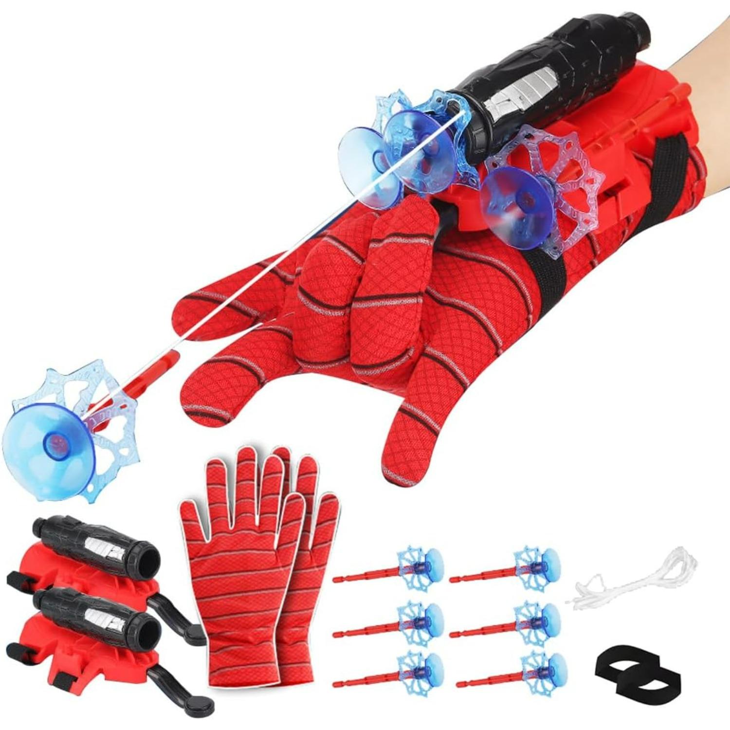 

Red Spider Silk Wrist Launcher - High-Precision Web Shooter for Cosplay,Roleplay & Outdoor Fun - Adjustable Strap,Durable Design,Safe for Kids& Adults Z