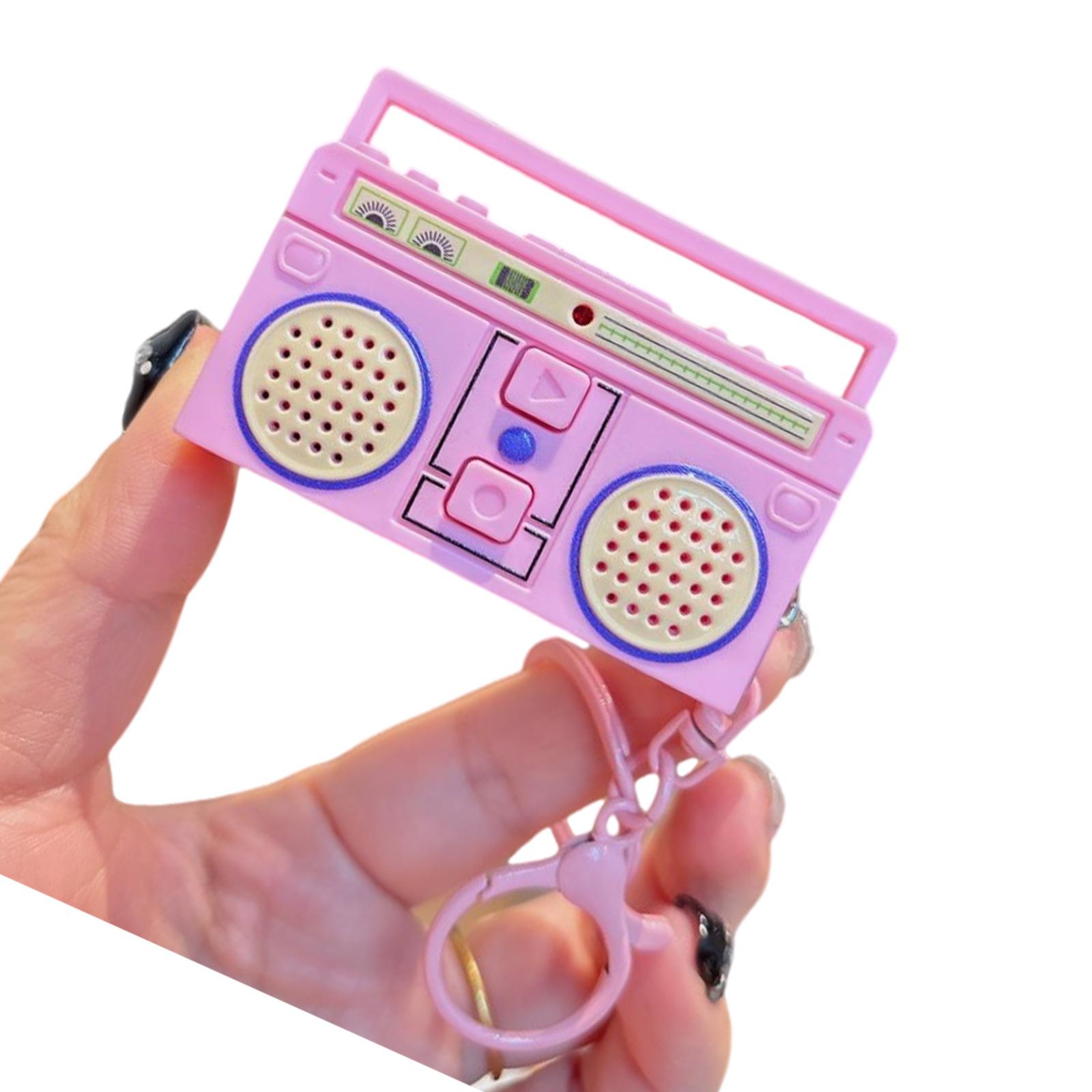 

Декоративный кулон в виде рекордера, старинный маленький брелок в виде рекордера с детальной пластиковой текстурой ручной работы для сумки с ключами