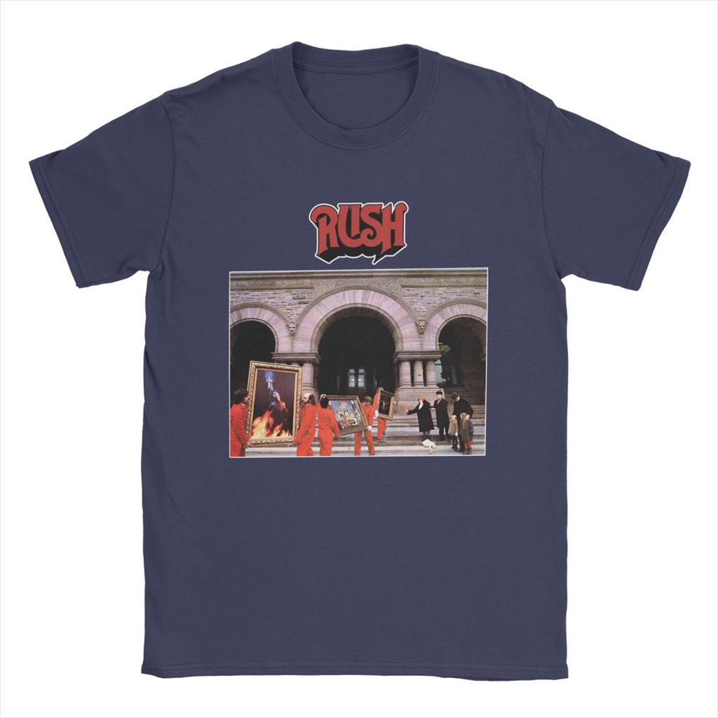 Casual Rush Band T-Shirt for Men Crew Neck Pure Cotton T Shirts Short Sleeve Tee Shirt 4XL 5XL 6XL Clothes