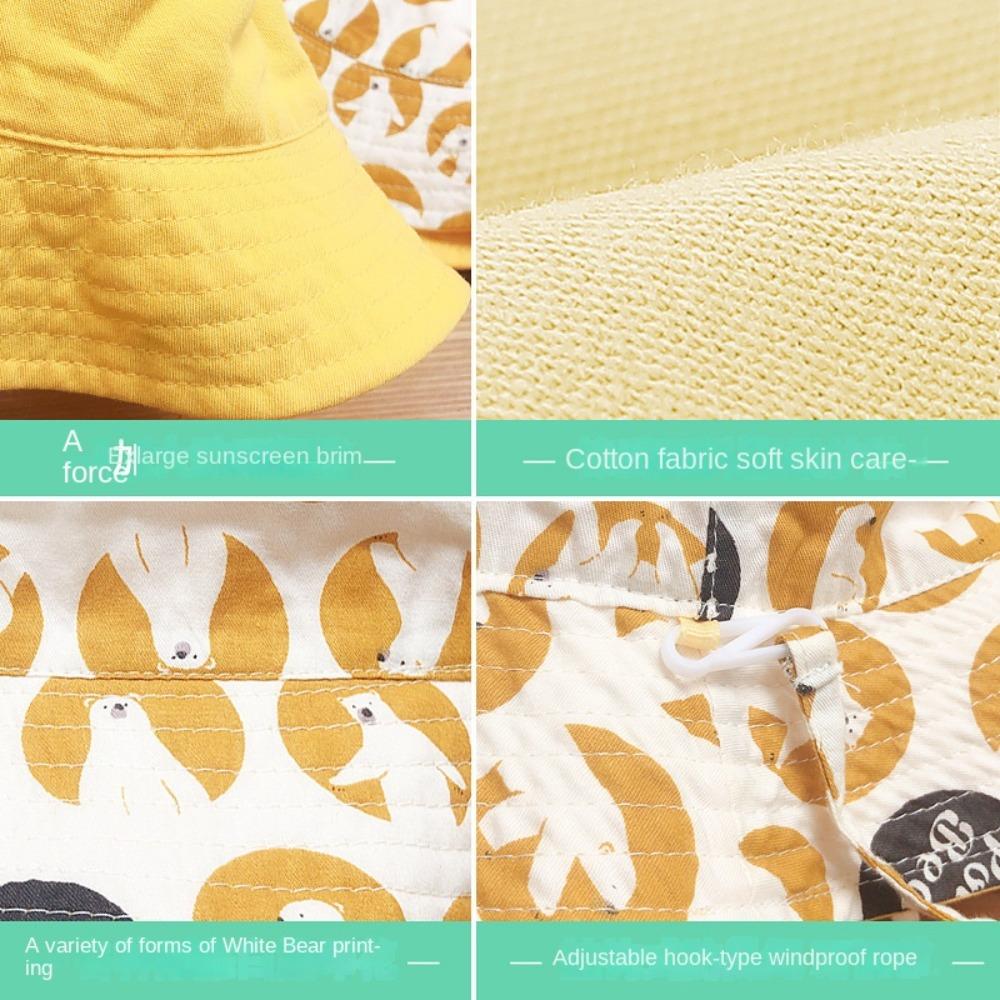 Breathable Baby Shading Hat Cotton Children's Fisherman Hat Fashion Double Sided Kid Sunhat  Baby