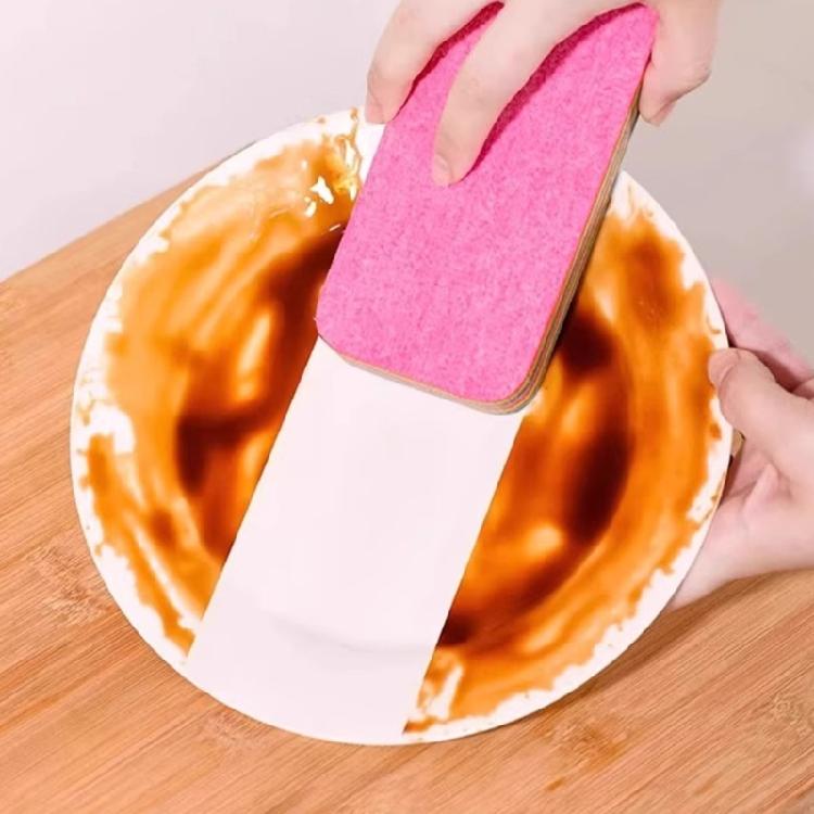 Super Absorbent Scrubbing Sponge Cloth For Oil Stain Removal And Surfaces Cleaning with Tear Off Design for Dishwashing