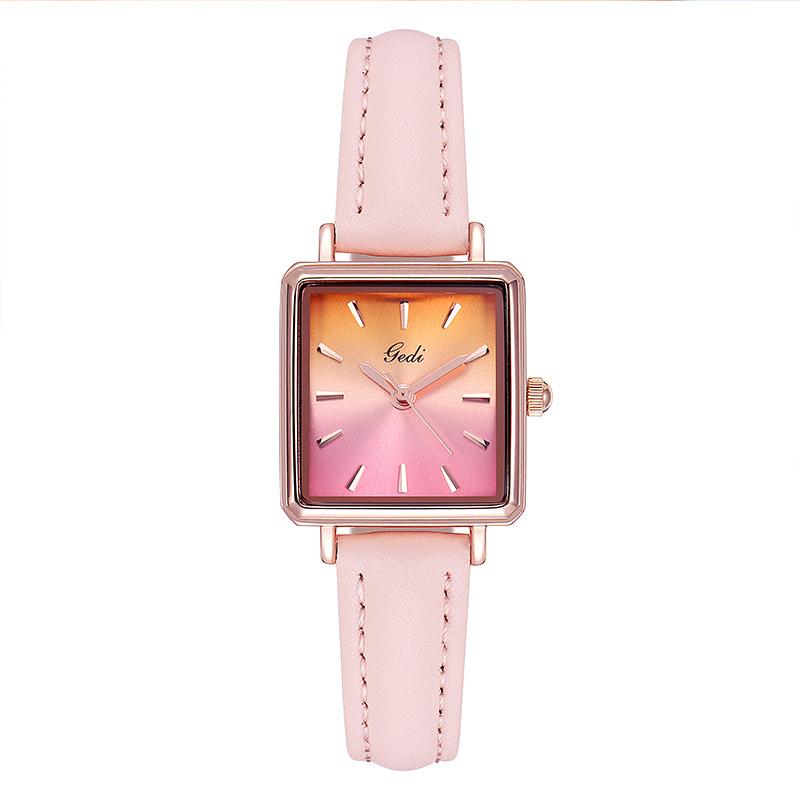 Retro Green Rectangular Square Plate Simple Temperament Women'S Watch Belt Fashion Women'S Watch