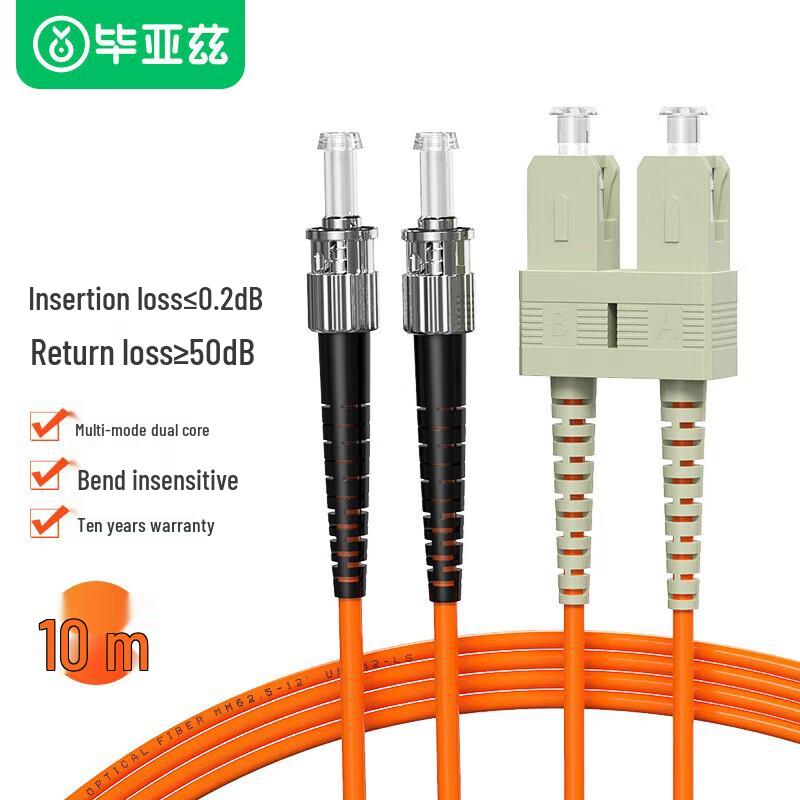 

Biyax ST-SC OM2 Multimode Duplex Fiber Optic Patch Cable