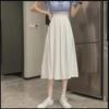 Women's High-Waist Black Pleated A-Line Skirt - Spring/Summer 2023 Korean Style