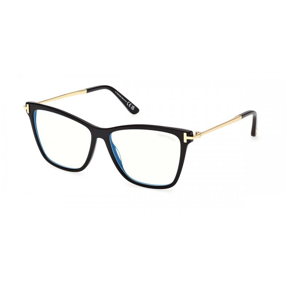 

Tom Ford Women Eyeglasses Blue Light Block Ft6097 B 001 Shiny Black/53-13-140
