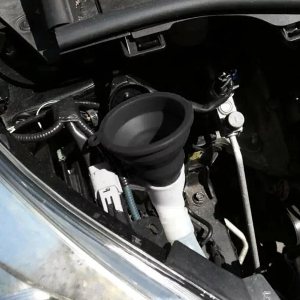 Embudo de motor de coche Universal de silicona embudo para líquidos lavadora cambio de fluido plegable portátil Auto motor aceite gasolina cambio embudo