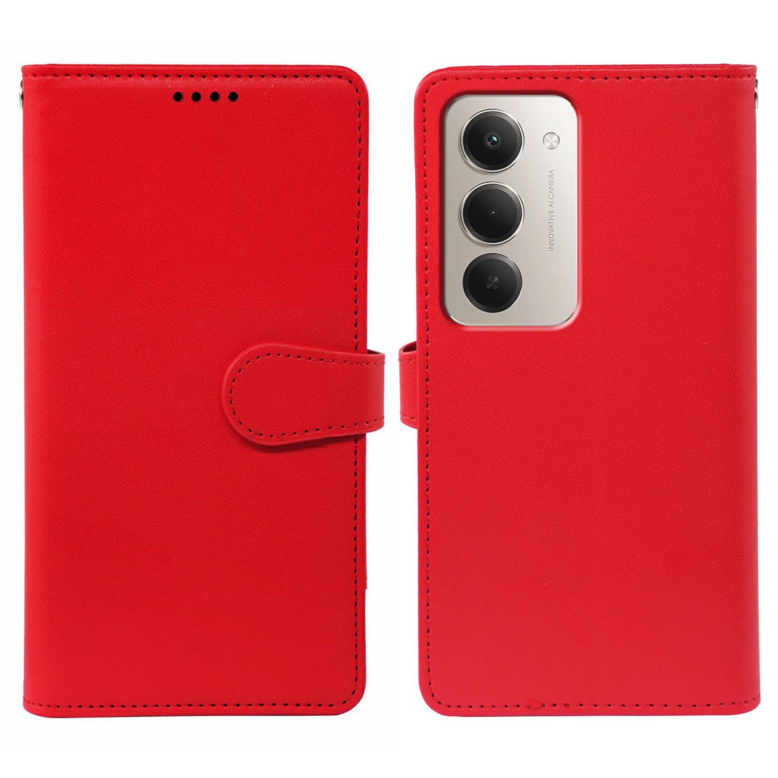 

Чохол для Xiaomi Redmi 15 5G з 9 відділеннями для карток, підставкою з PU шкіри, чохол для телефону Red