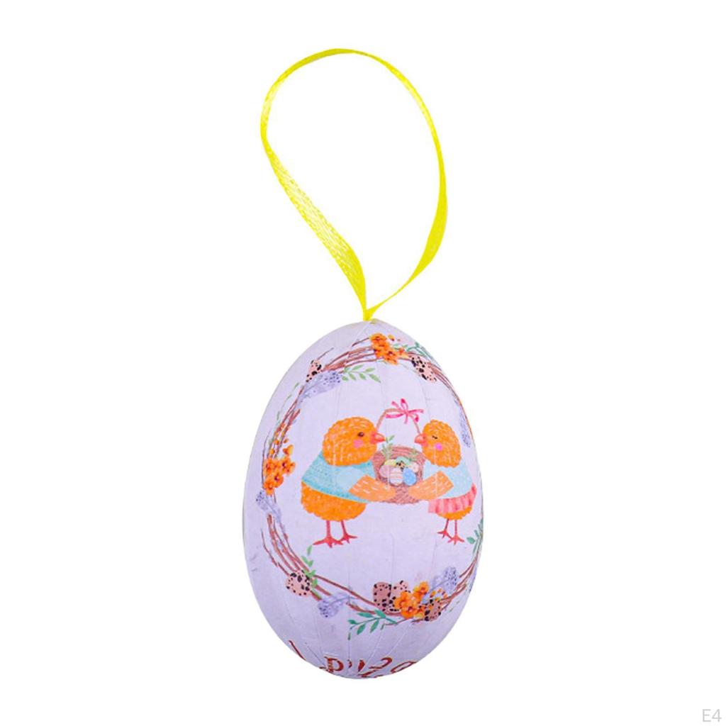 6 Pieces Easter Egg Hanging Ornaments Tree Decor Basket Fillers Ornament