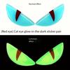 3D Glow-in-the-Dark Devil Cat Eye Stickers for Motorcycles | Colorful & Stereo Motorcycle Decals | Eye-catching Motorcycle Acces
