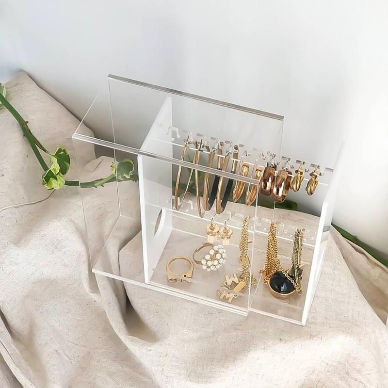 Stylish Acrylic Earring Organizer Durable and Elegant Jewelry Display Rack Versatile Storage Organizer Stand for Earring