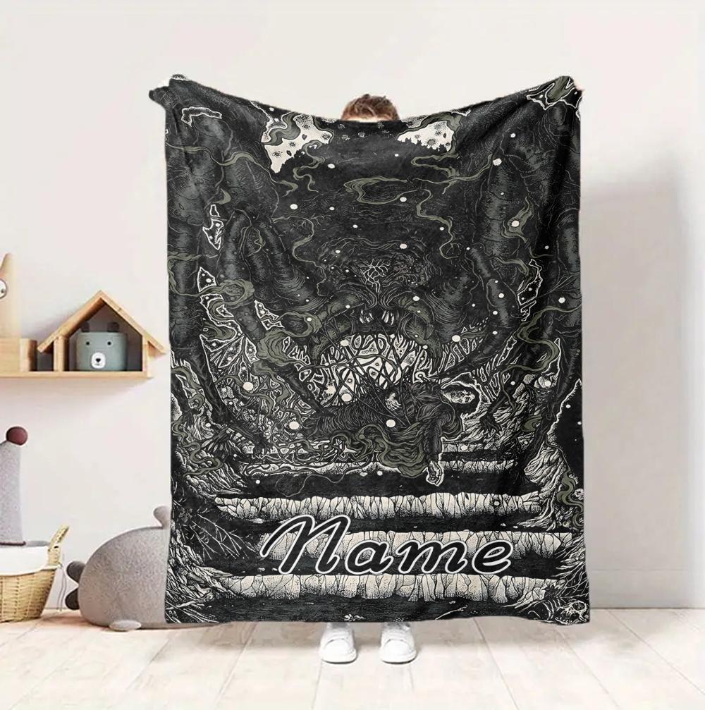 Custom Name Journey Courage Flannel Blanket Throw Blanket Soft Warm Sofa Bed home Decor Unique Gift