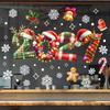 Christmas Ice Snowflake Window Stickers 2027 New Year Double Sided Same Color Peel & Stick Decals for Winter Home Decor