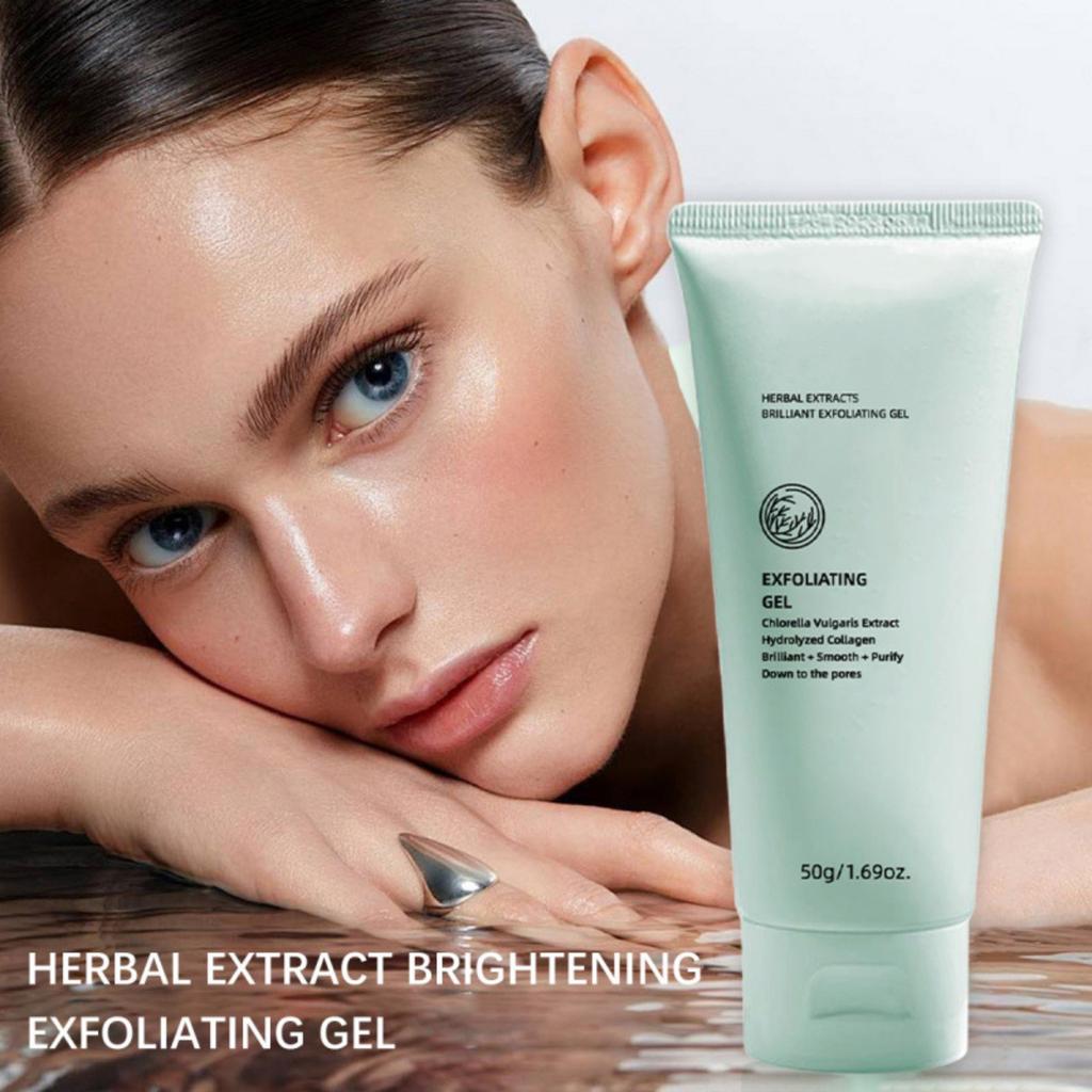 Gel exfoliant pe bază de plante, curățare profundă și delicată, gel exfoliant hidratant și iluminator 50g
