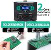 948D III Soldering Station Kit, 110W EVO Solder Iron, Vacuum Pump, 3 Nozzles, Auto Shutdown, Sleep Mode