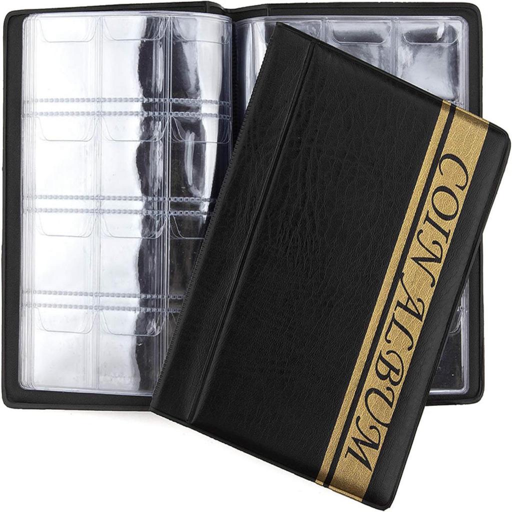 120 Fächer Münzalbum Sammelbuch Gedenk-Penny-Münzaufbewahrungsalbum Buch Sammeln Münzhüllen für Sammlergeschenke