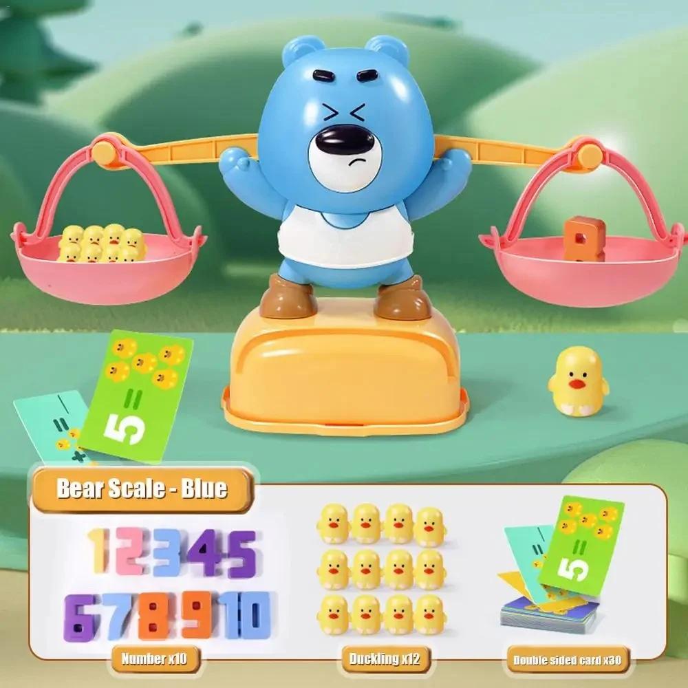 

Educational Counting Math Toys Toddler Number Learning Number Counting Toy Bear Balance Math Game Toys синий