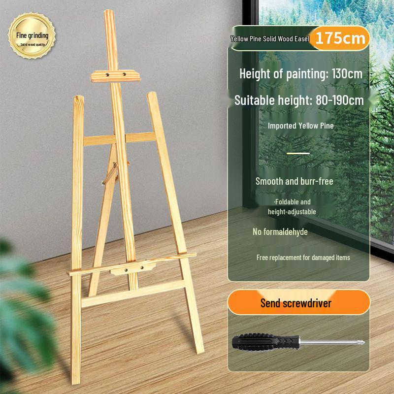 Folding Wooden Tripod Easel for Art Students - Perfect for Sketching and Oil Painting