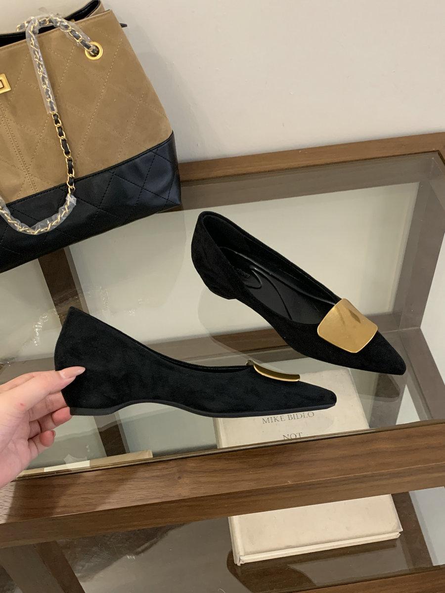 

French metal square buckle lady small single shoes 2025 spring and autumn new suede versatile retro inner height-increasing pointed women s shoes 39 бордовий