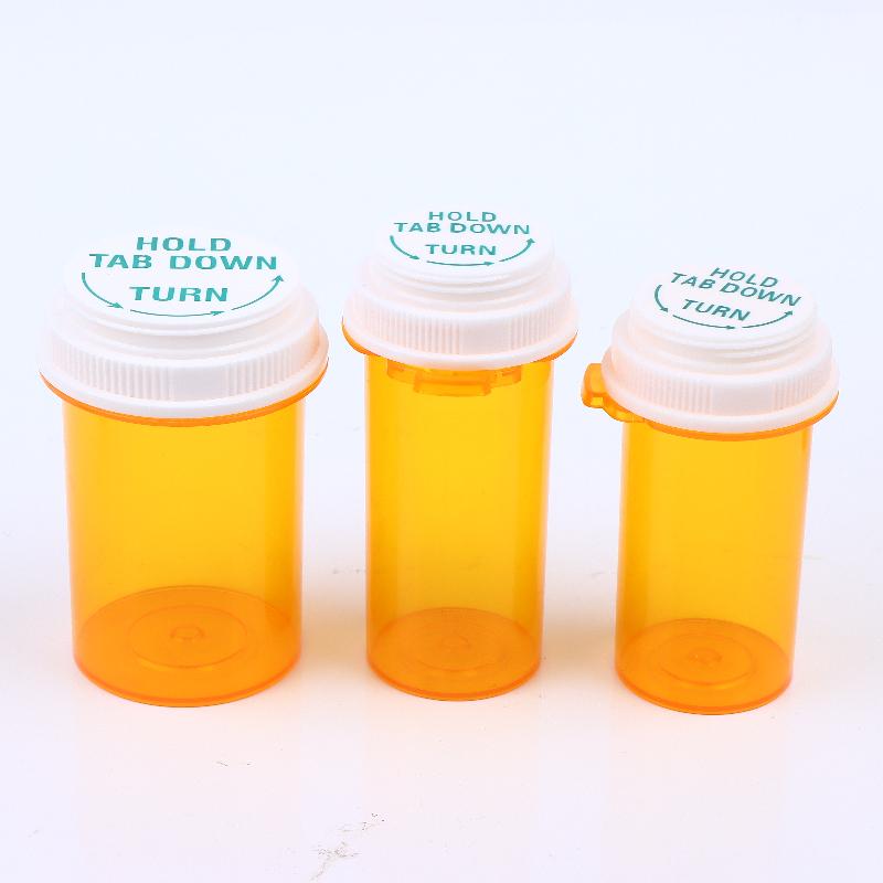 5/10/20 szt. Farmaceutyczny pojemnik odporny na dzieci, ale łatwy do otwarcia, Pusta plastikowa butelka z zakrętką dwustronną