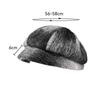 Thick Fisherman Hat Women's Autumn Winter Gradient Octagonal Hat British Vintage Warm Hat