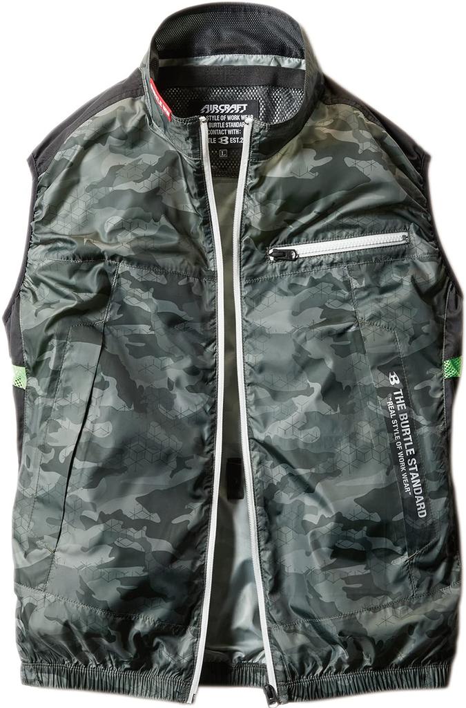 BURTLE Air Craft Vest (Unisex) for Spring/Summer, Army Green, AC1034, Size 63, S