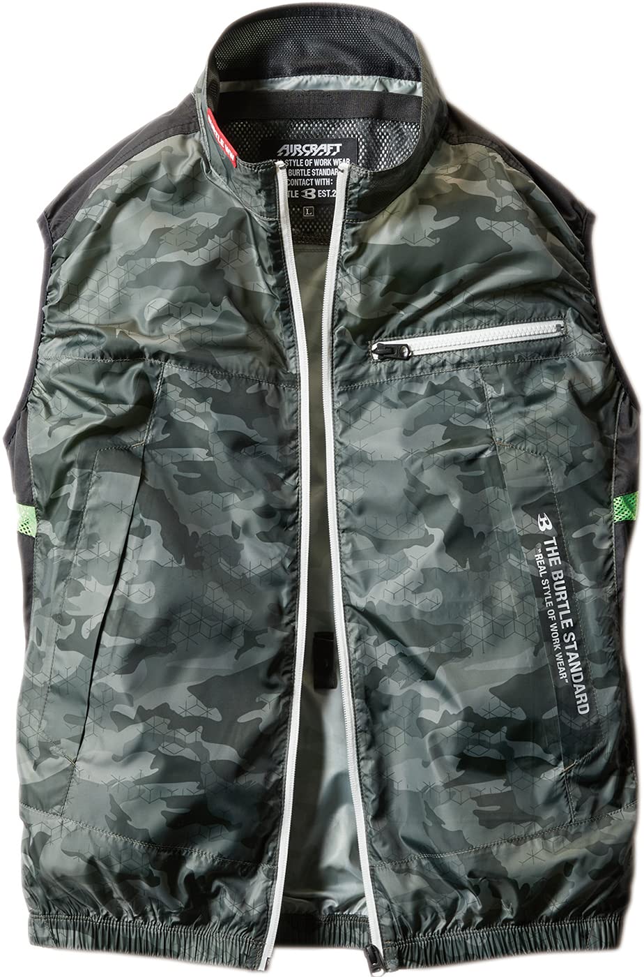 

BURTLE Air Craft Vest (Unisex) for Spring/Summer, Army Green, AC1034, Size 63, S