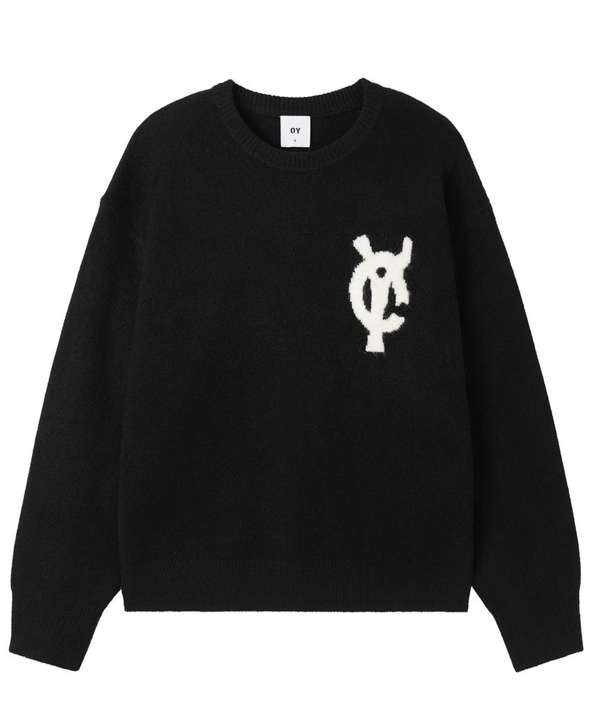 Opeunyadeu(Owai) Wavy Logo Knit - Black