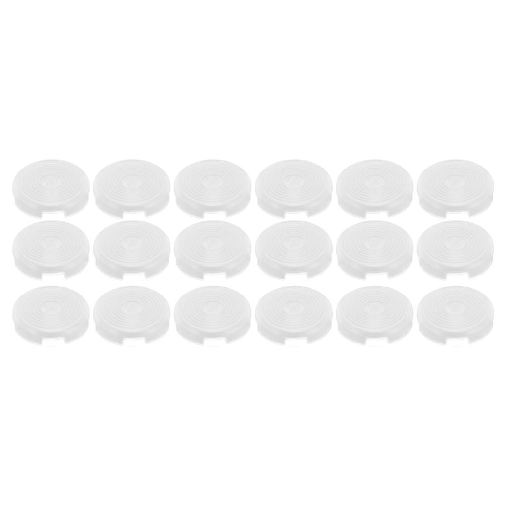 18pcs Joystick Replacement Caps 25.3mm Diameter Mechanical Button Caps Gaming Button Caps Covers Transparent