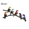 Bird Themed Glass Sticker on Branch Window Sticker, Colorful Birds Decorative Static Bathroom Cling Decal, Waterproof Removable Animal for