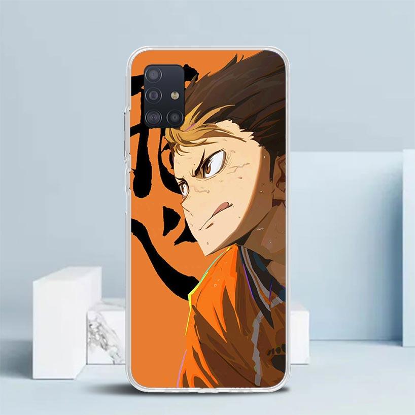 Haikyuu Oya Volleyball Anime Soft Cover for Samsung Galaxy A12 A22 A32 A52 A72 A02S Phone Case Note 20 Ultra 10 S10 Plus A51 A71
