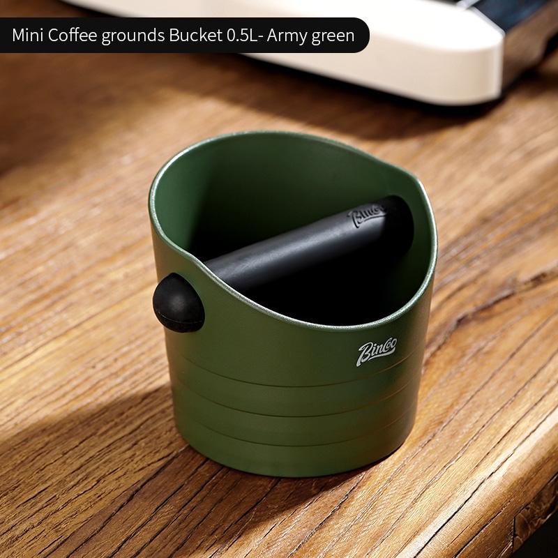

Coffee Knock Box Espresso Grounds Container Anti Slip Espresso Dump Bin Grind Beveled Barista Goods Cafe Bar Accessories зелёный