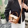 Womens Fashion Square Small Color Matching Shoulder Crossbody Bags Trendy Satchel Purse