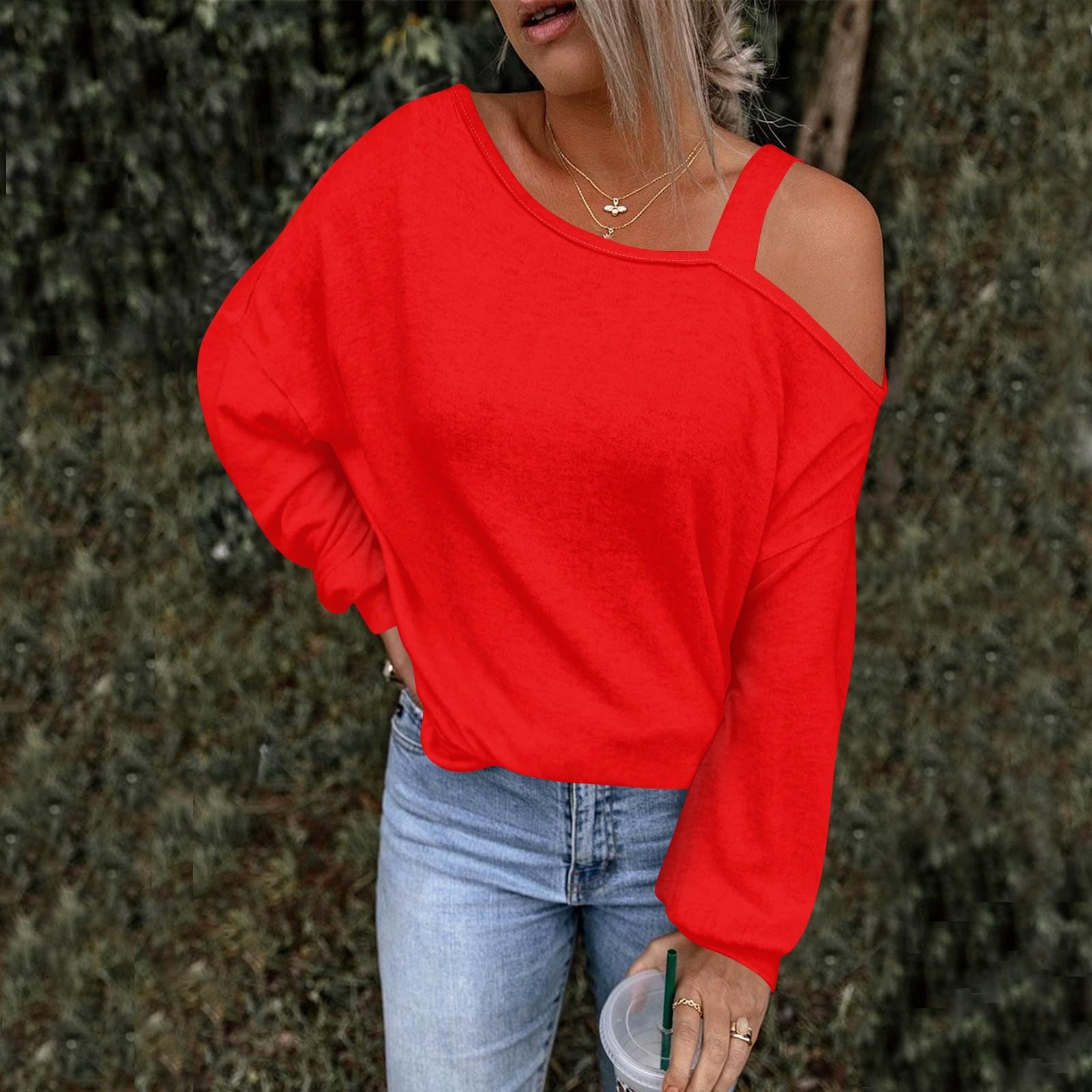 

Женская рубашка с круглым вырезом и рукавом 3/4, симпатичный принт, верхняя одежда XL красный