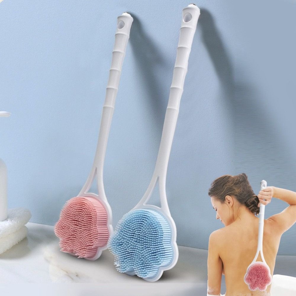 Long Handle Bath Back Brush Double Side Bathroom Back Scrubber Shower Massage Brushes  for Bathing