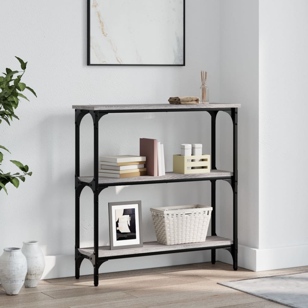 Console Table Grey Sonoma 75 x 22.5 x 75 cm Engineered Wood