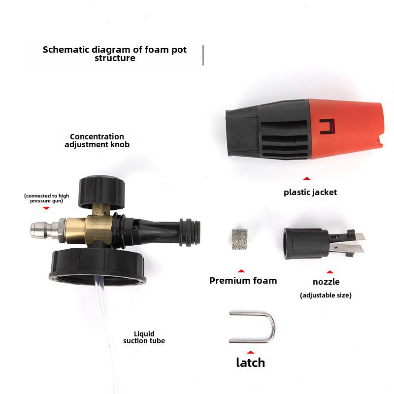 High-Pressure Foam Cannon for Car Wash - Snow Foam Sprayer Gun Accessories