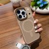 For Magsafe Magnetic Heat Dissipation Lens Holder Case For iPhone 17 16 15 14 Plus 13 12 11 Pro Max Frosted Bracket Bumper Cover