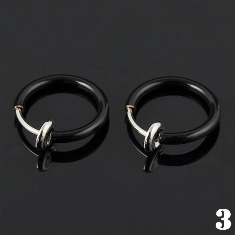 3Pair Creative Fashion Gifts Fakes Nose Lips Ring Spring Clip Hoop Earring Unisex Piercing Septum Accessories Decoration