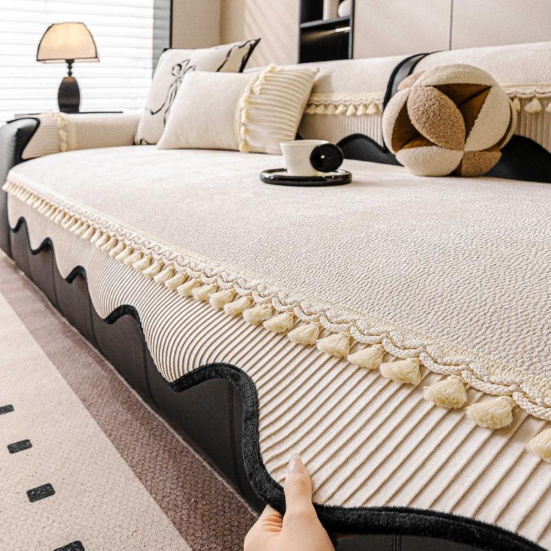 Chenille Sofa Cover Suitable for All Seasons Comfortable Skin Friendly Non Slip Seat Cushion Wear-resistant Cover Cloth Towel