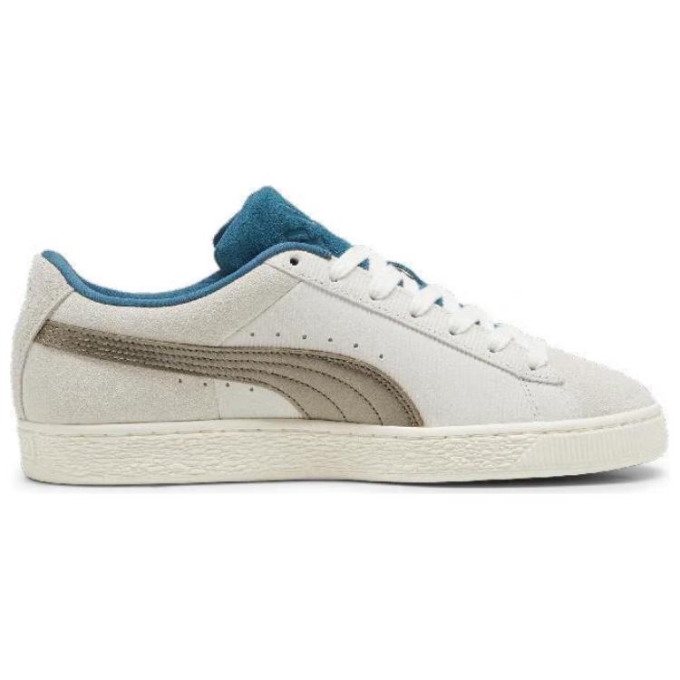 New PUMA Play Loud Suede 'Warm White Cold Green' 398190-02