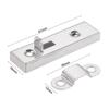 1pc Barn Sliding Door Window Panel Security Bolt Button Open Lock Latch with Screws Silver Metal Household Bedroom Space Garages Hardware 61*16mm