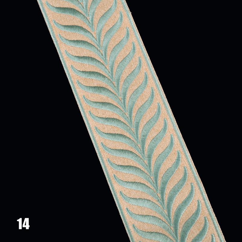 1Meter Vintage Totem Embroidered Jacquard Ribbon Braid Trim Woven Lace Fabric Diy Cushion Curtain Garment Hanfu Belt Accessory